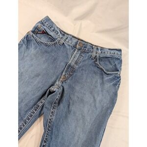 Ariat Denim Jeans Mens Med Wash 36 x 29 M4 Low Rise Boot Cut Discoloration